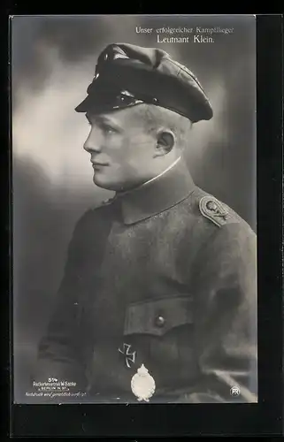 Foto-AK Sanke Nr. 514: Unser erfolgreicher Kampfflieger Leutnant Klein