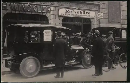 Fotografie unbekannter Fotograf, Ansicht Berlin, Tourenwagen des ADAC, Auto-Schnellverkehr Berlin-Leipzig-Berlin