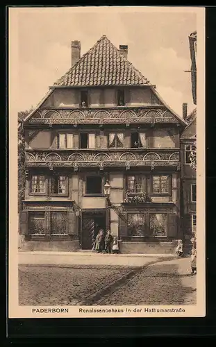 AK Paderborn, Renaissancehaus in der Hathumarstrasse