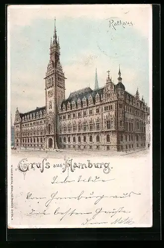 Lithographie Hamburg, Rathaus