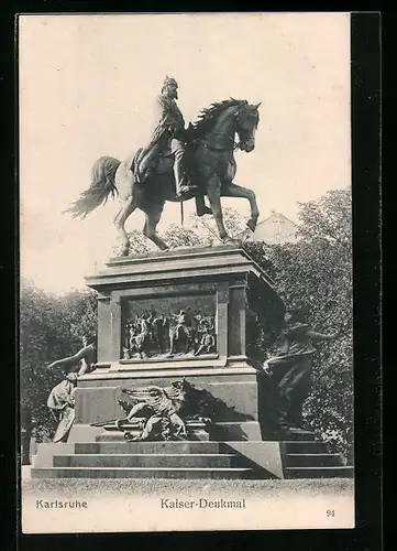 AK Karlsruhe, Kaiser-Denkmal