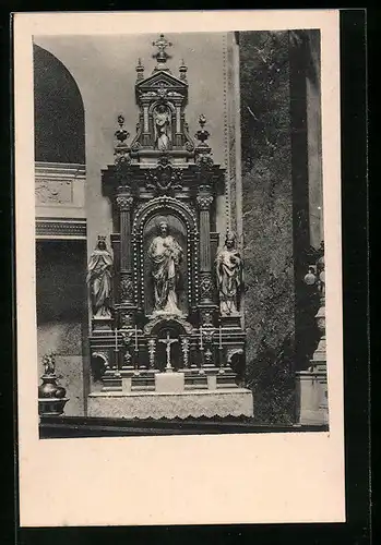 AK Karlsruhe, Herz-Jesualtar in der St. Stephanskirche