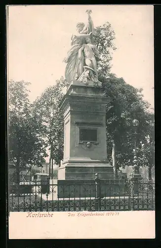 AK Karlsruhe, Das Kriegerdenkmal 1870 /71