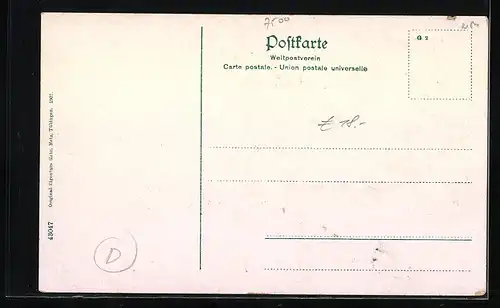 AK Karlsruhe, Werderplatz, Geschäft Julius Löwe