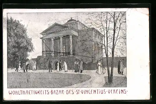 Lithographie Karlsruhe, Wohltätigkeits-Bazar des St. Vincentius-Vereins