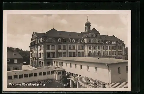 AK Karlsruhe, Ansicht vom Kinderkrankenhaus