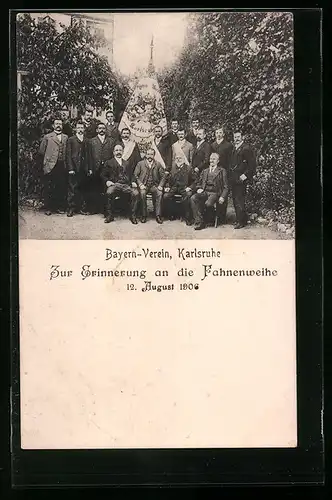 AK Karlsruhe, Bayern-Verein, Zur Erinnerung an die Fahnenweihe 12. August 1906