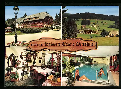 AK Breitnau /Hinterzarten, Hotel Kaisers Tanne Wirtshaus mit Schwimmbad