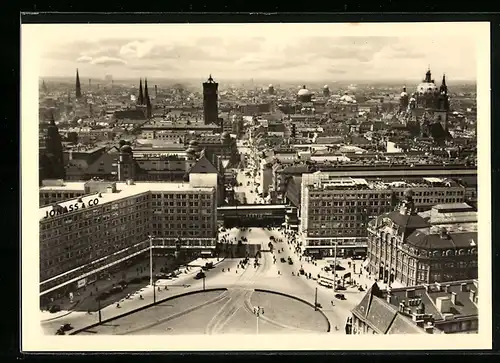 AK Berlin, Alexanderplatz mit Blick über den Ort