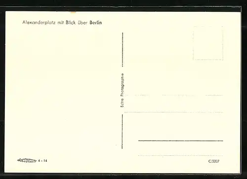 AK Berlin, Alexanderplatz mit Blick über den Ort