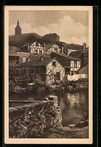 AK Siegburg, Altstadtpartie am Mühlengraben