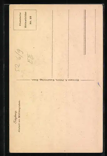 AK Siegburg, Altstadtpartie am Mühlengraben