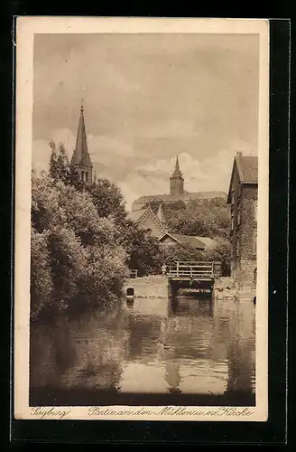 AK Siegburg, An den Mühlen mit evangelischer Kirche