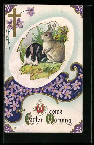 AK Osterhasen im Grünen, Kreuz