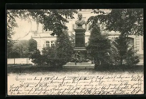 AK Karlsruhe, Grashof-Denkmal