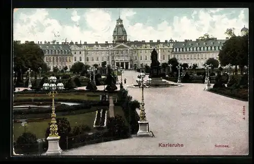 AK Karlsruhe, Blick auf das Schloss