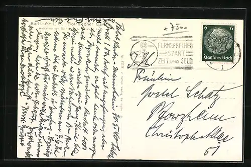 AK Karlsruhe i. B., Botanischer Garten