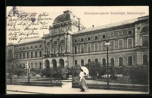 AK Karlsruhe, Grossherzogliche Vereinigte Sammlungen