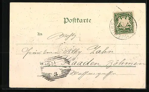 Passepartout-Lithographie Nürnberg, Burg mit Wappen