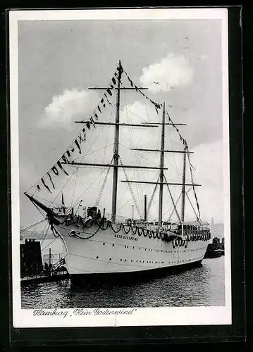 AK Hamburg, Segelschiff Hein Godenwind im Hafen