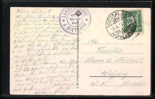 AK Görlitz, Gasthaus Landeskrone und Strassenbahn