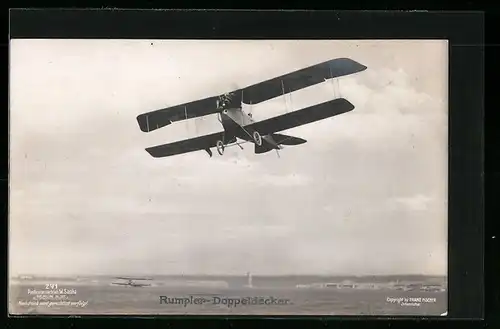 Foto-AK Sanke Nr. 271: Rumpler-Doppeldecker, Flugzeug