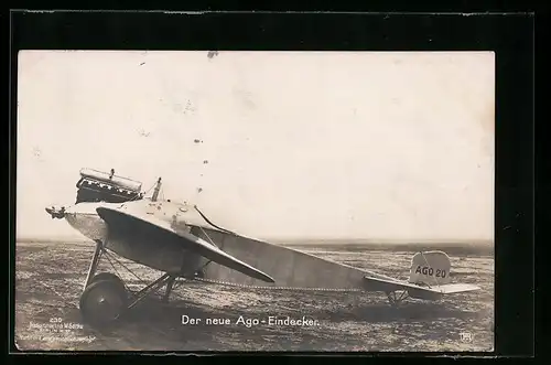 Foto-AK Sanke Nr. 230: Der neue Ago-Doppeldecker, Flugzeug