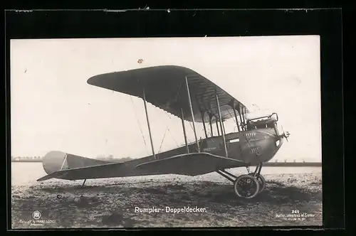 Foto-AK Sanke Nr. 260: Rumpler-Doppeldecker, Flugzeug