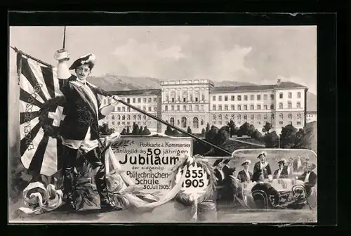 AK Zürich, Studentische Szene, Jubiläum der eidg. Polytechn. Schule 1905