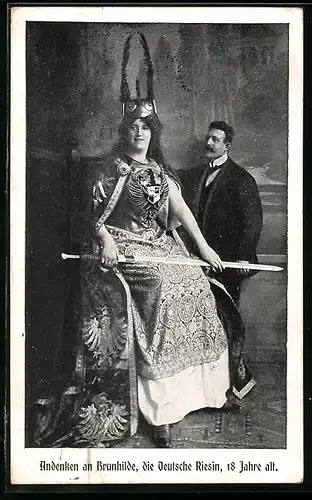 AK Brunhilde die deutsche Riesin, 18 Jahre alt