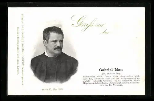 AK Portrait des Malers Gabriel Max
