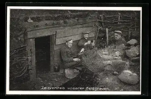 AK Zeitvertreib der Feldgrauen im Schützengraben
