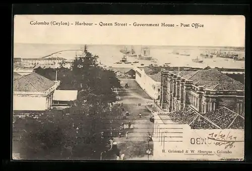 AK Colombo, Harbour, Queen Street, Government House, Post Office