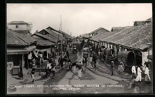 AK Colombo, Main Street, Pettah, Showing the native Quarter of Commerce