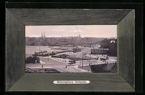 AK Helsinki, Teilansicht der Stadt