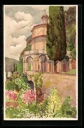 Künstler-AK Morcote, Il Battistero