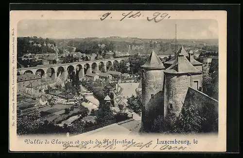 AK Luxembourg, Vallée de Clausen et porte du Pfaffenthal