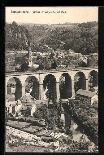 AK Luxembourg, Viaduc Vallée de Clausen, Brücke
