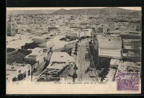 AK Tunis, Vue générale prise de la Casbah