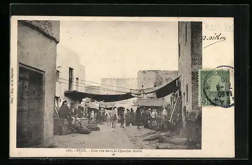 AK Sfax, une rue dans le Quartier Arabe