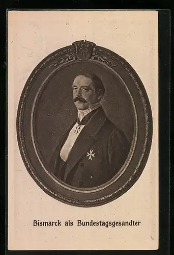 Künstler-AK Bismarck als Bundestagsgesandter