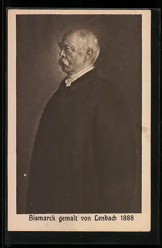 Künstler-AK Bismarck gemalt von Lenbach 1888