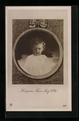AK Portrait Kronprinz Otto von Österreich als Kleinkind in weissem Kleidchen