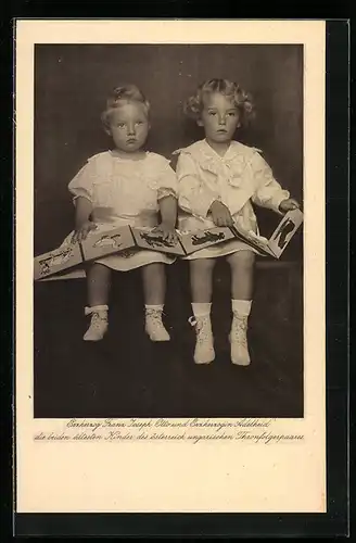 AK Kronprinz Franz Joseph Otto von Österreich und Erzherzogin Adelheid