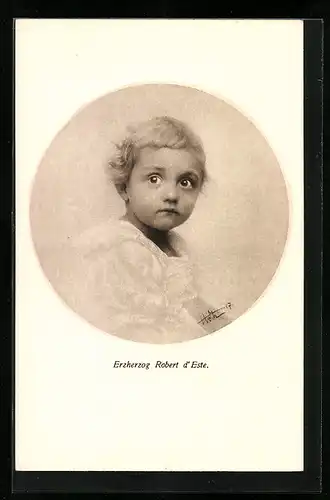 AK Erzherzog Robert d'Este von Österreich als kleiner blonder Bube