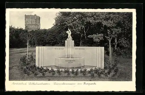 AK Wilhelmshaven, Friesenbrunnen im Kurpark