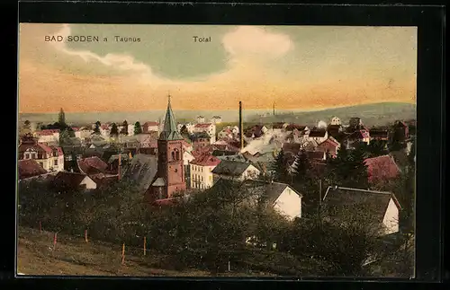 AK Bad Soden a. Taunus, Gesamtansicht mit Kirche