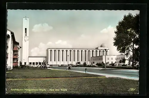 AK Kaufbeuren-Neugablonz /Allgäu, an der Herz Jesu Kirche