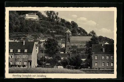 AK Homburg-Saarpfalz, Ortspartie mit Schlossberg und 