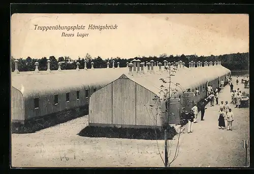 AK Königsbrück, Truppenübungsplatz, Szene im Neuen Lager